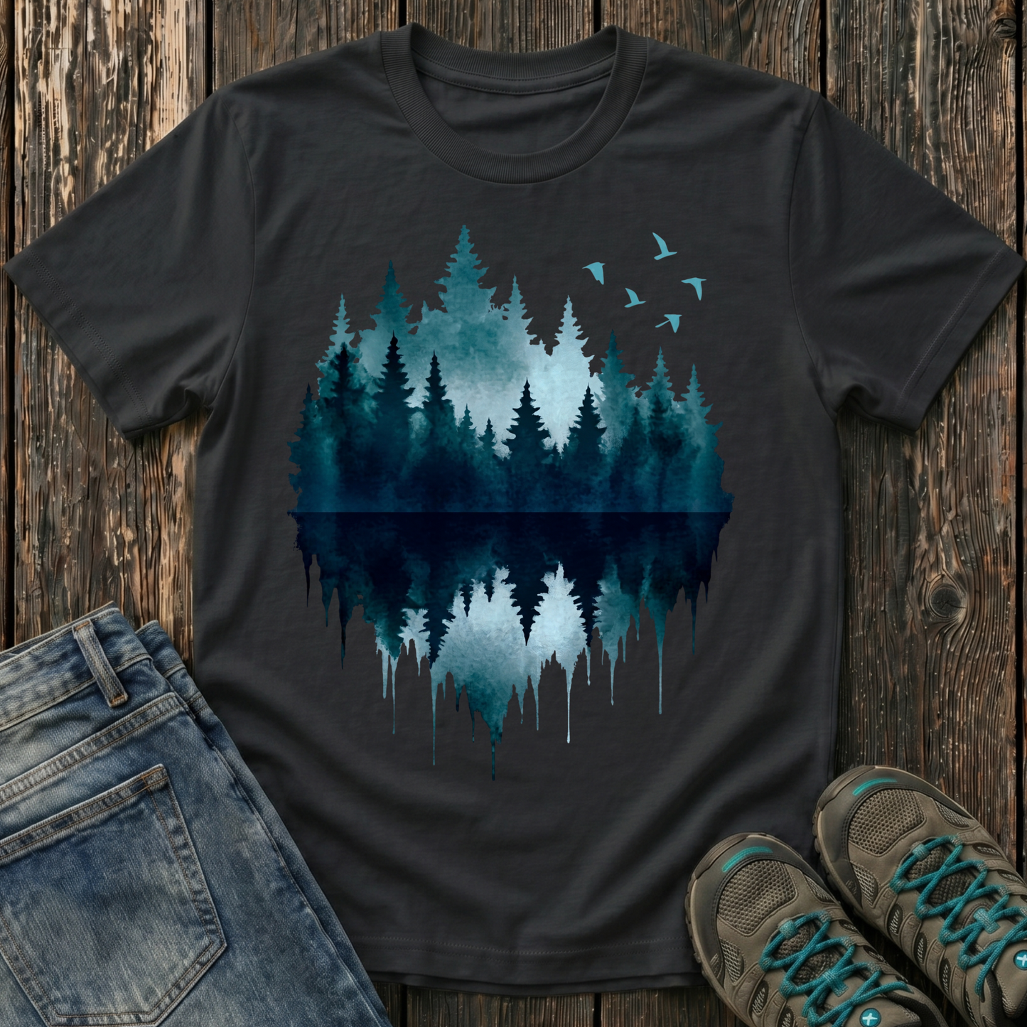 Children's Ink Drip Forest T-shirt
