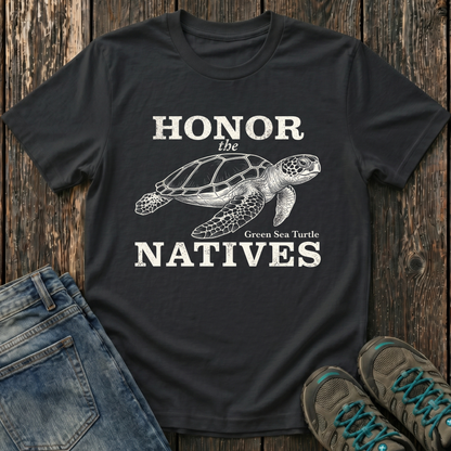 Children's Honor The Natives Green Sea Turtle T-shirt