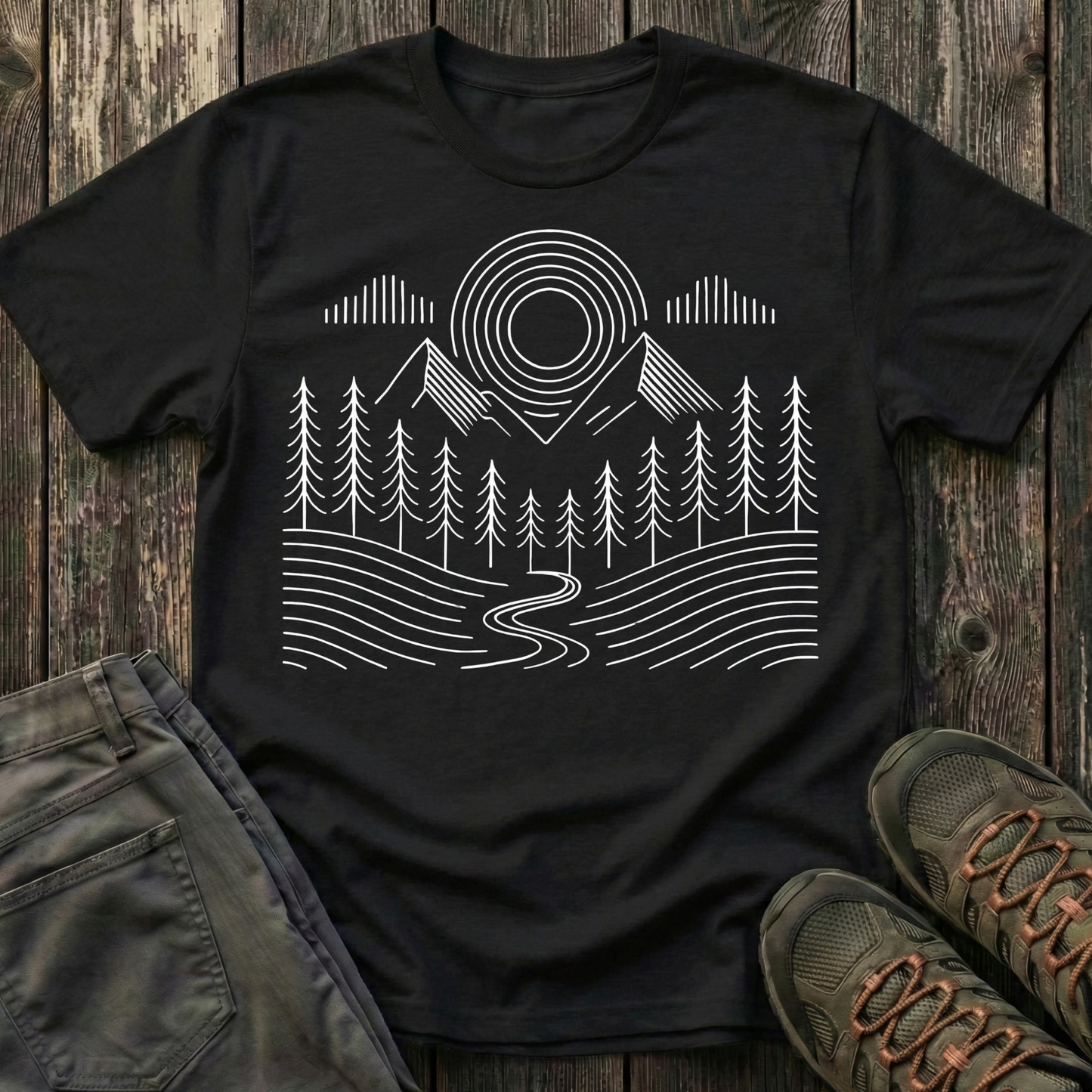Simple Landscape Geometry T-shirt