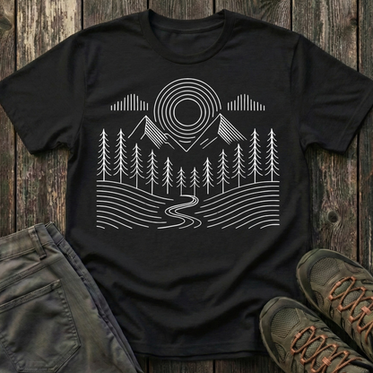 Simple Landscape Geometry T-shirt