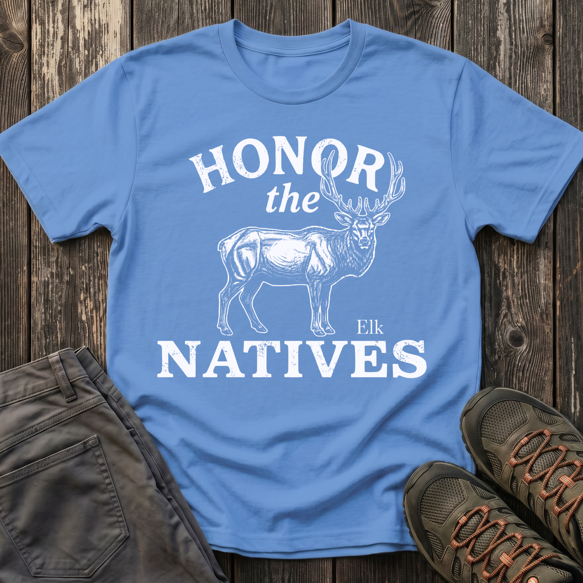 Honor The Natives Elk T-shirt White