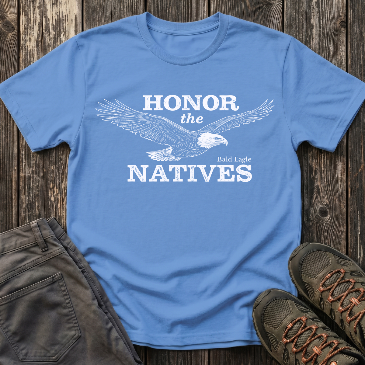 Honor The Natives Bald Eagle T-shirt White