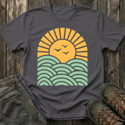 Sunrise Over Serene Waves T-shirt