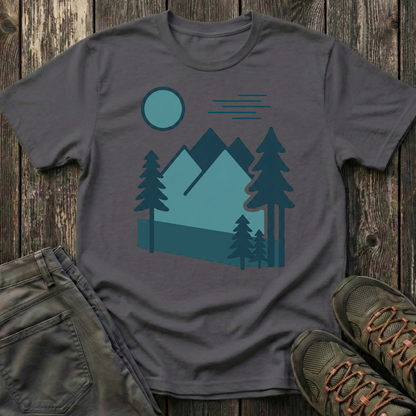 Minimalist Blues Landscape T-shirt