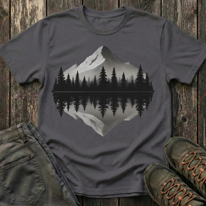 Greyscale Mountain Reflection T-shirt