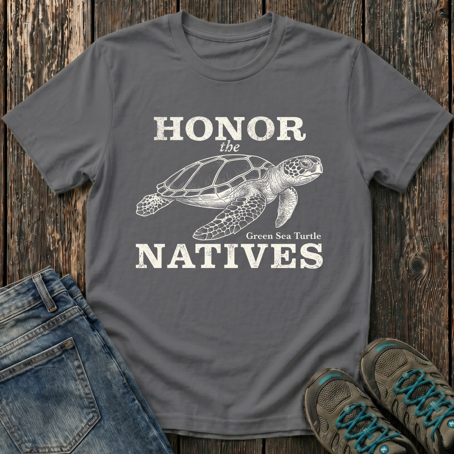Children's Honor The Natives Green Sea Turtle T-shirt