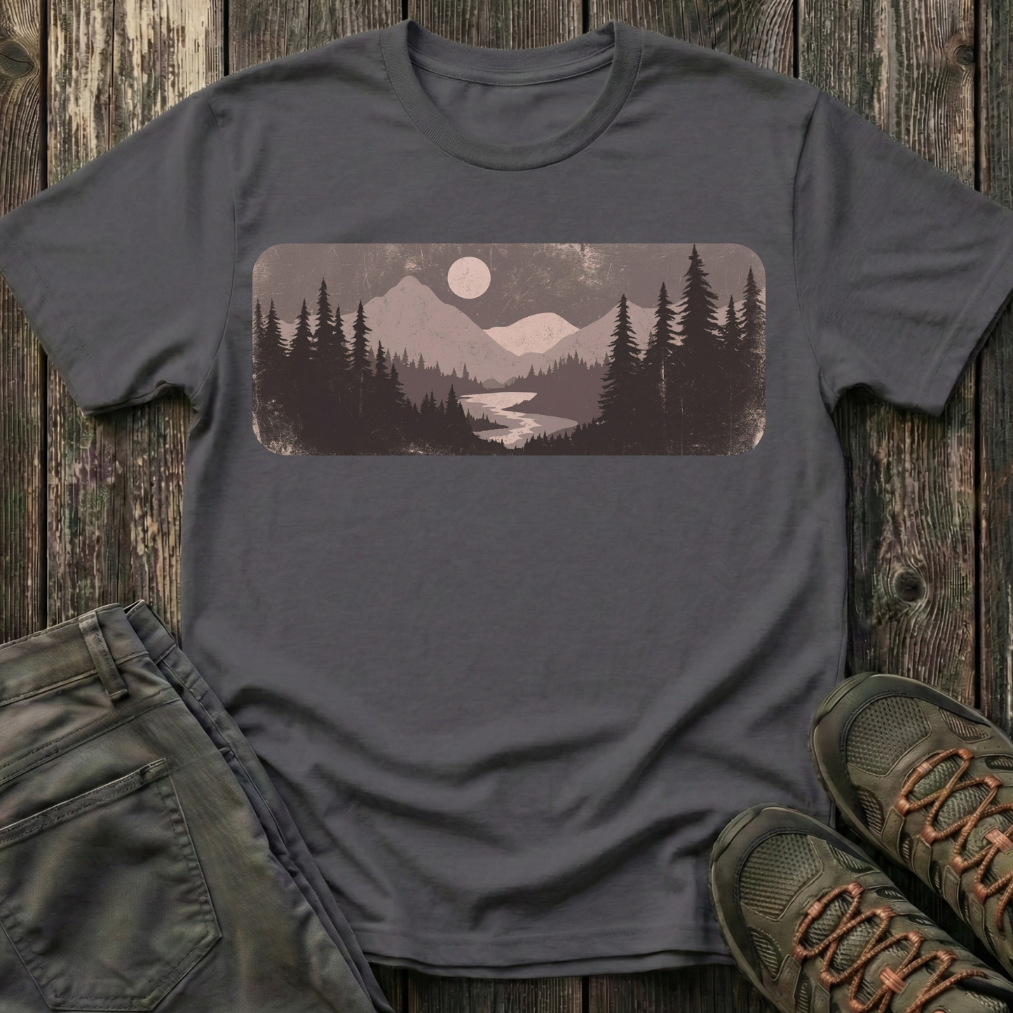 Vintage Moonlit Valley T-shirt