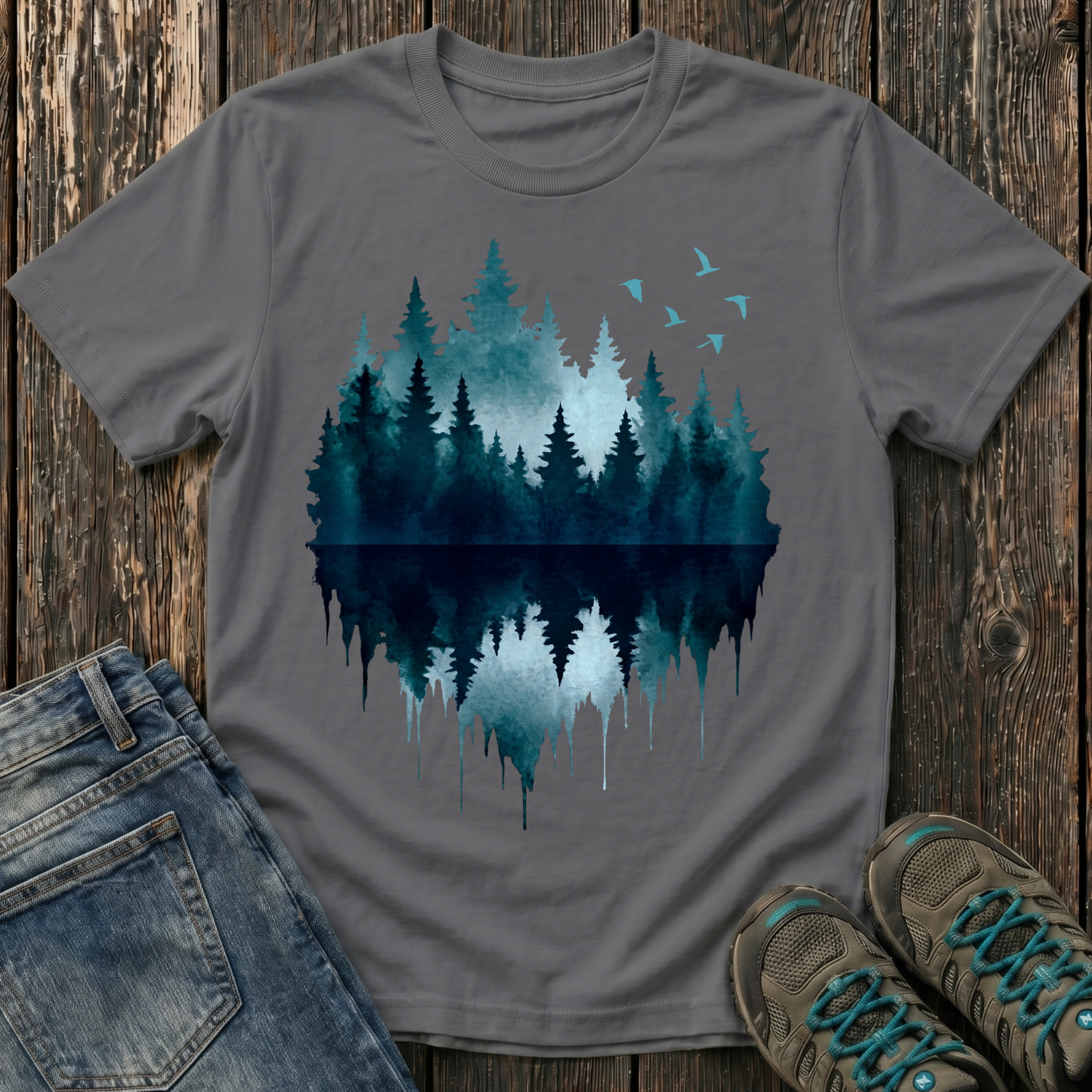 Children's Ink Drip Forest T-shirt