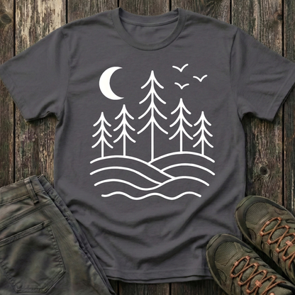 Pines Under Moon T-shirt