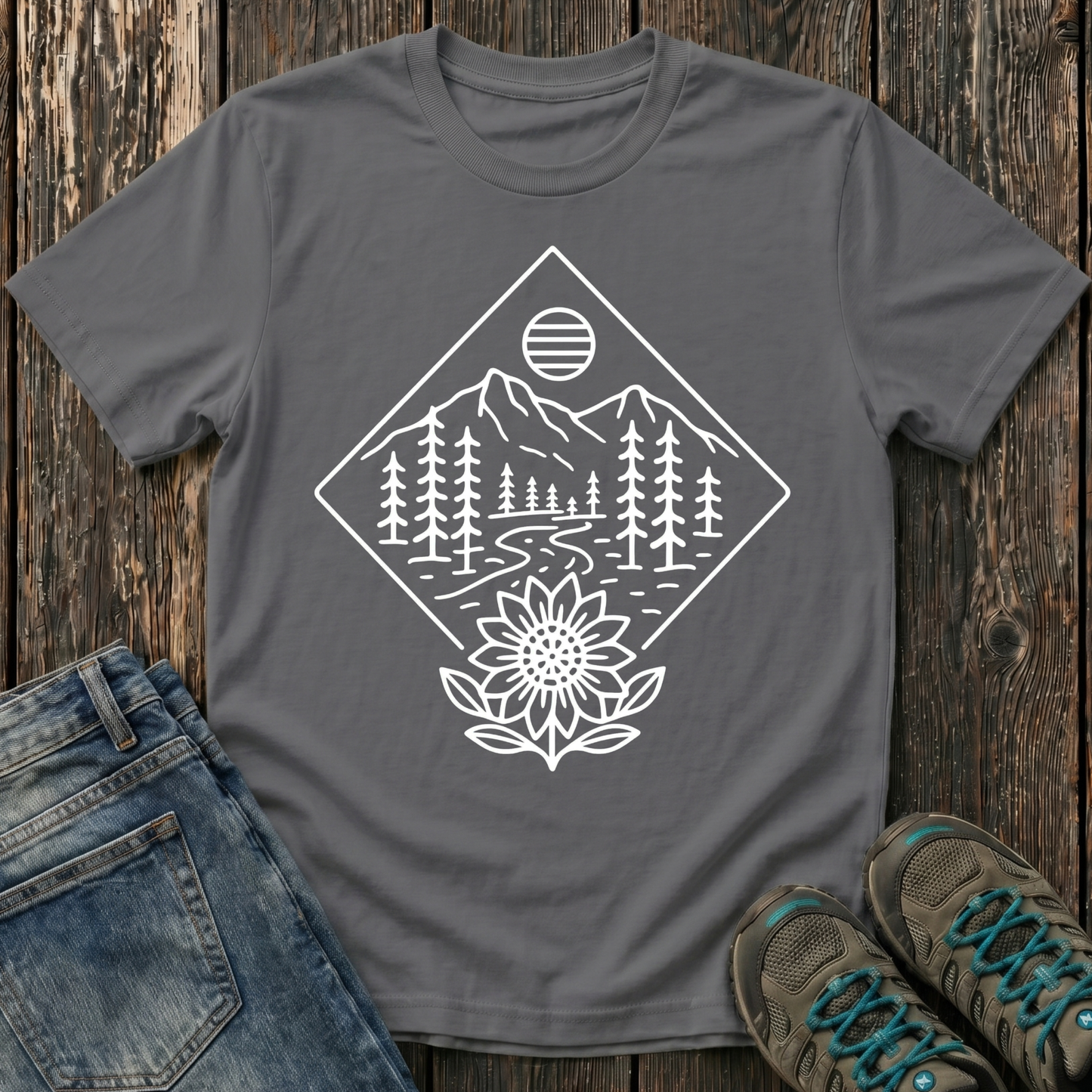 Children’s Sunflower Landscape T-shirt