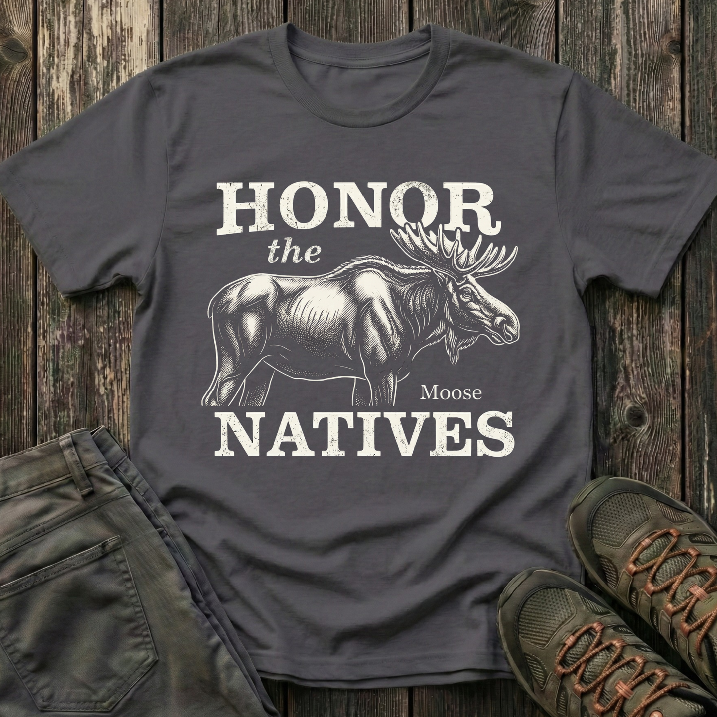 Honor The Natives Moose T-shirt