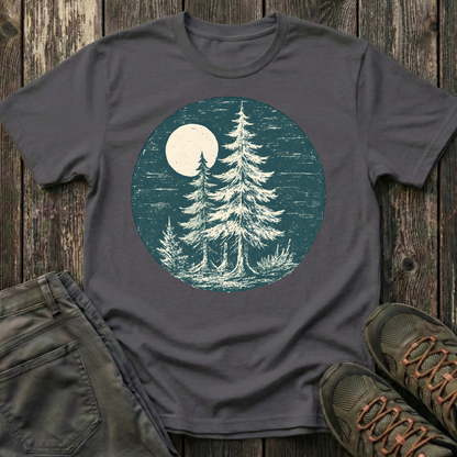 Hand Stamped Moonlit Forest T-shirt