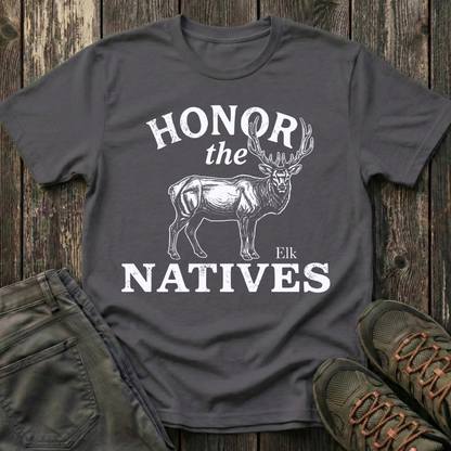 Honor The Natives Elk T-shirt White