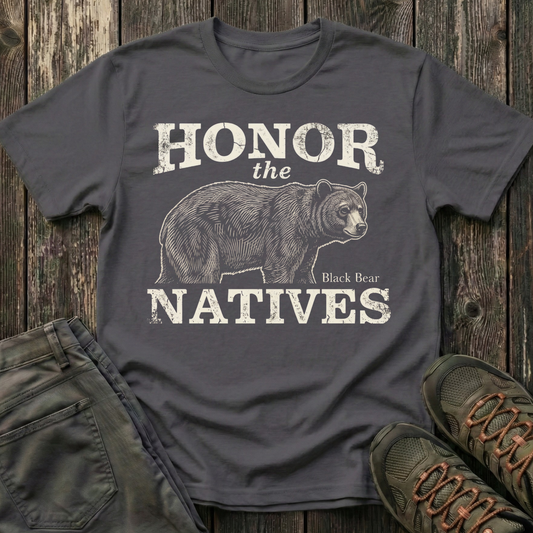 Honor The Natives Black Bear T-shirt