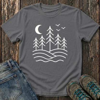 Children's Pines Under Moon T-shirt