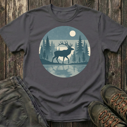 Elk Under Moonlight T-shirt