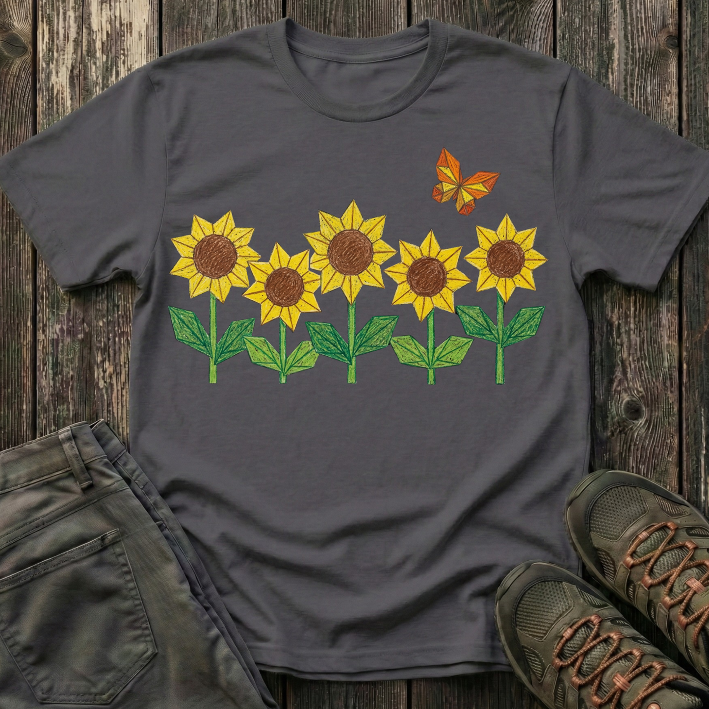 Origami Sunflowers T-shirt