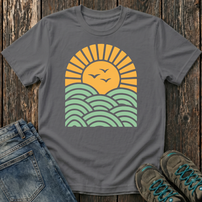 Children’s Sunrise Over Serene Waves T-shirt