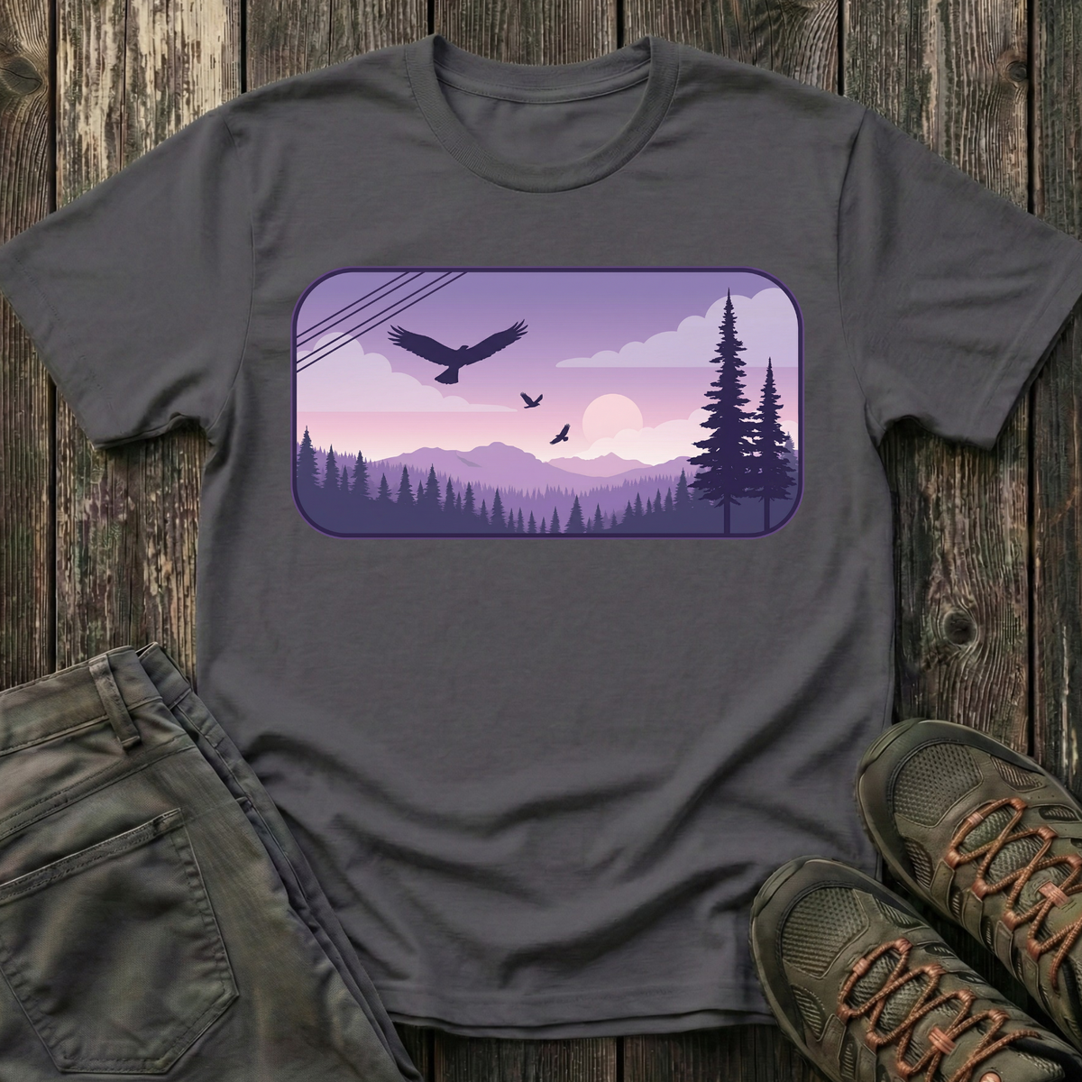 Soaring Above the Twilight Pines T-shirt