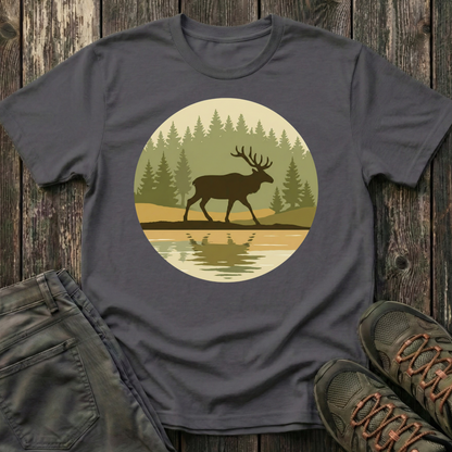 Elk Forest Reflection T-shirt