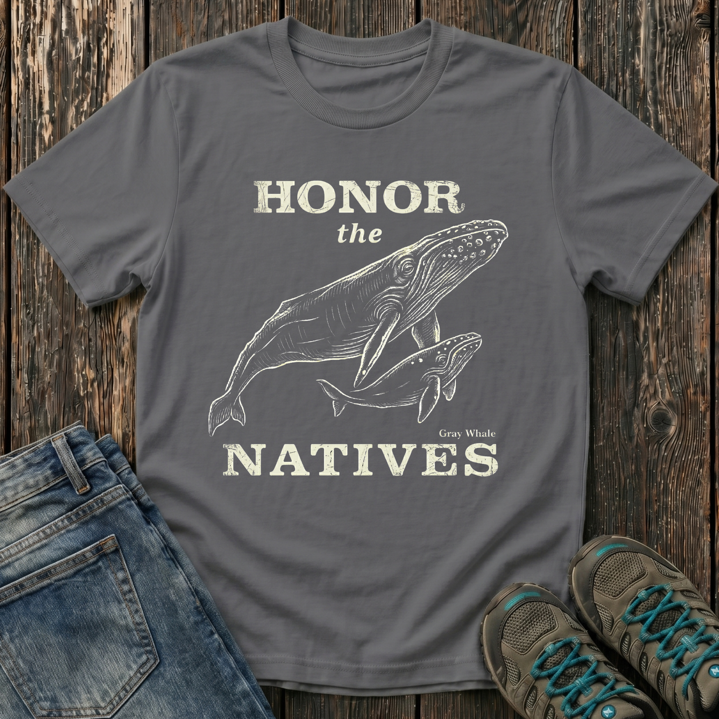 Children's Honor The Natives Gray Whale T-shirt