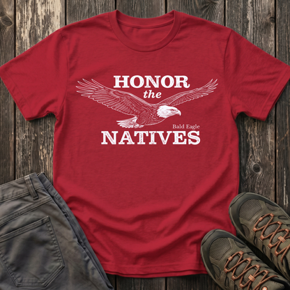 Honor The Natives Bald Eagle T-shirt White
