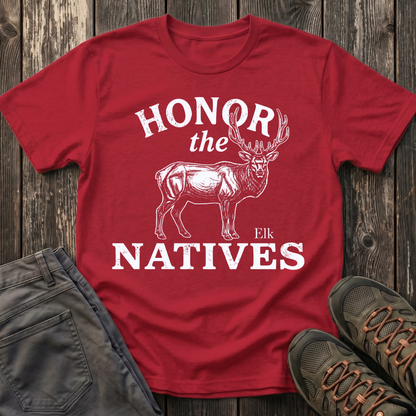 Honor The Natives Elk T-shirt White