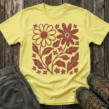 Crimson Flora T-shirt