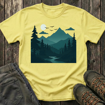 Dark Night Mountain Landscape T-shirt