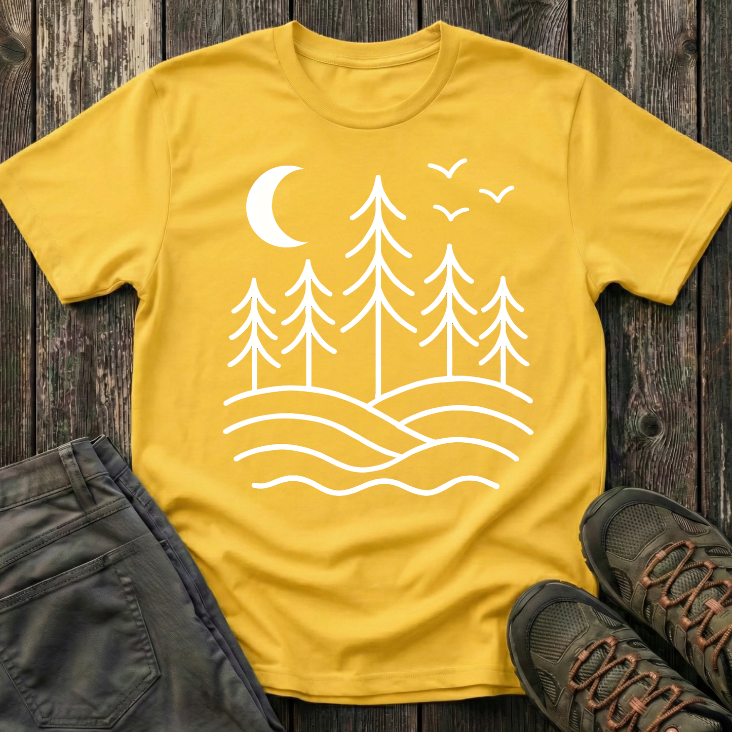 Pines Under Moon T-shirt