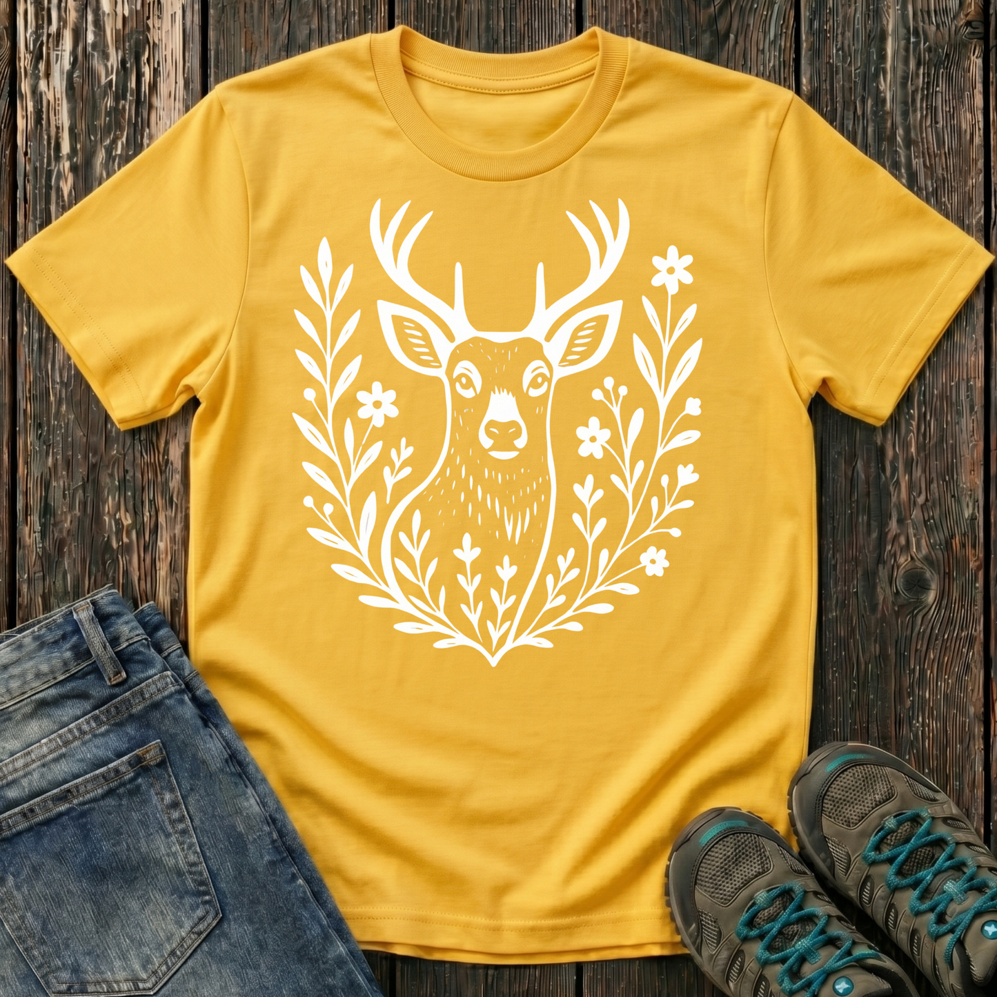 Children's Deer Portrait T-shirt