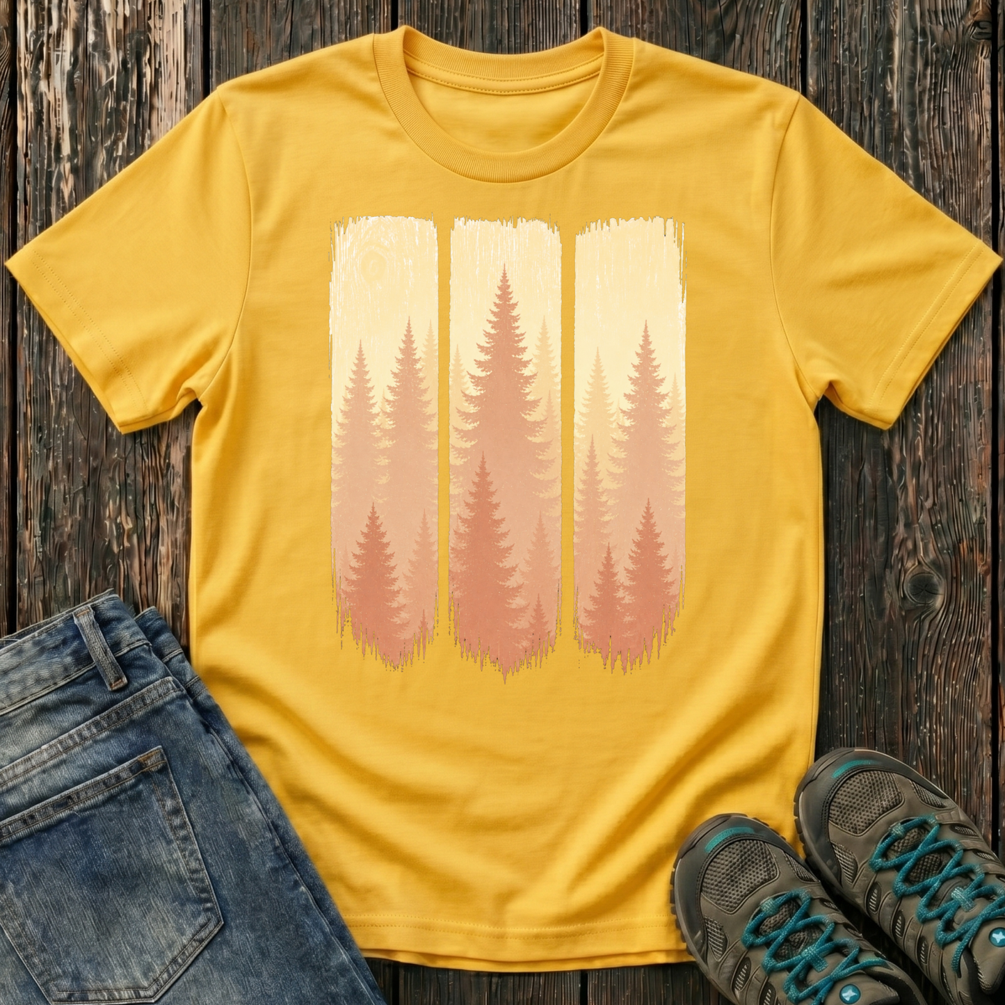 Children's Forest Sunset Brushstrokes T-shirt