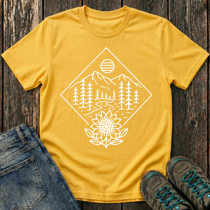 Children’s Sunflower Landscape T-shirt