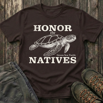 Honor The Natives Green Sea Turtle T-shirt