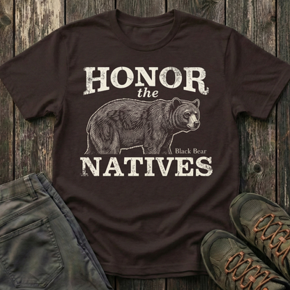 Honor The Natives Black Bear T-shirt