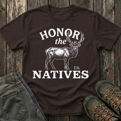 Honor The Natives Elk T-shirt White