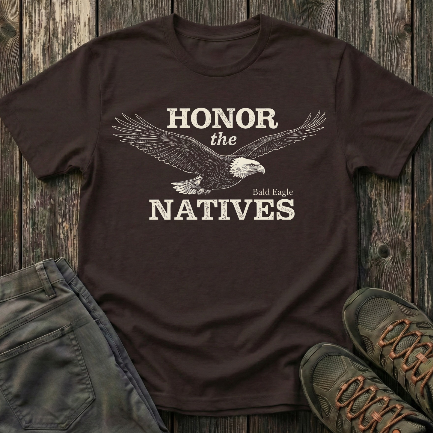 Honor The Natives Bald Eagle T-shirt