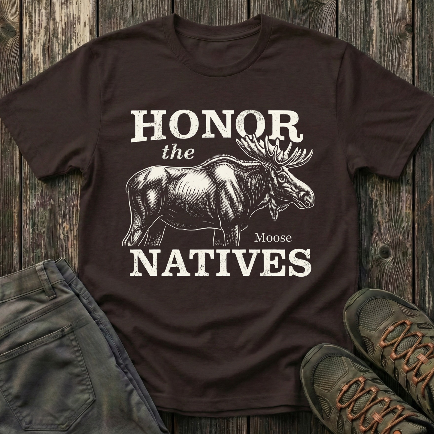 Honor The Natives Moose T-shirt