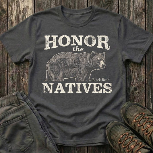 Honor The Natives Black Bear T-shirt
