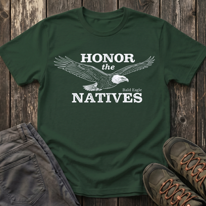 Honor The Natives Bald Eagle T-shirt White