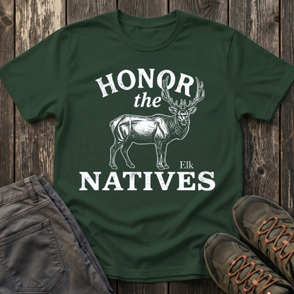 Honor The Natives Elk T-shirt White