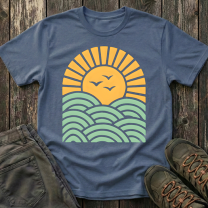 Sunrise Over Serene Waves T-shirt