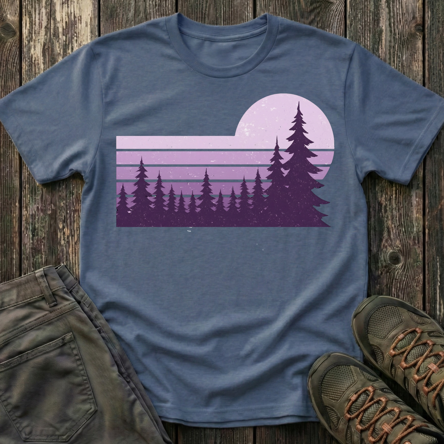 Retro Lilac Sunset T-shirt