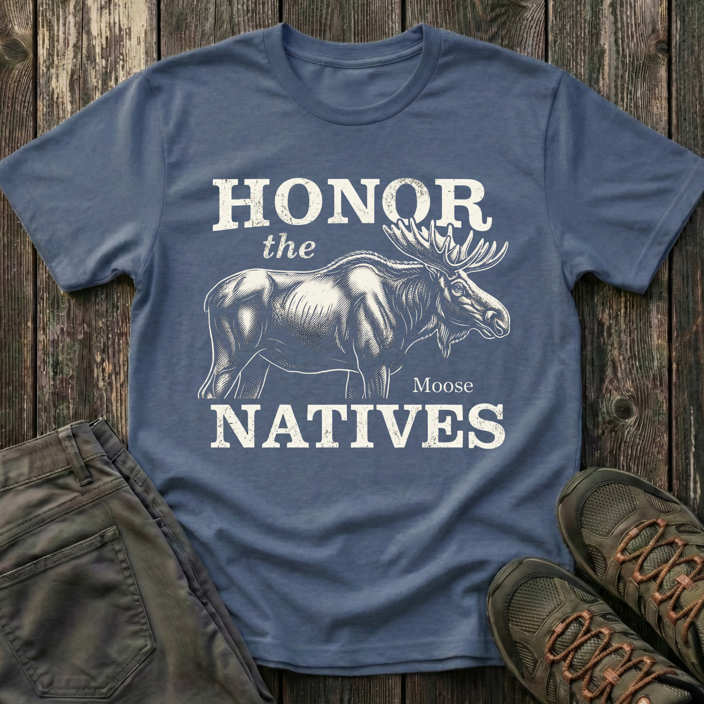 Honor The Natives Moose T-shirt
