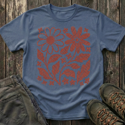 Crimson Flora T-shirt