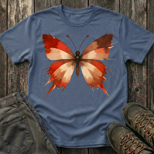 Watercolor Red Butterfly T-shirt