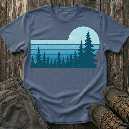 Retro Teal Sunset T-shirt