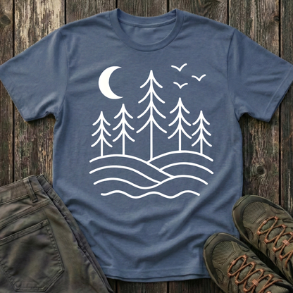 Pines Under Moon T-shirt