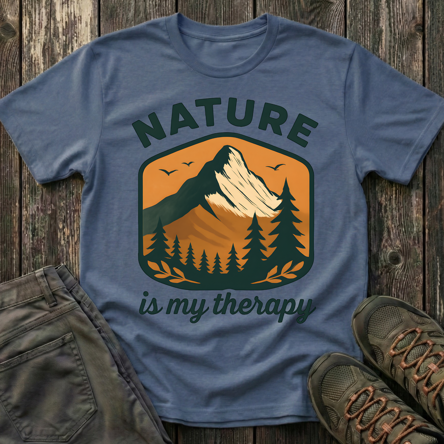 Nature Is My Therapy Landscape T-shirt