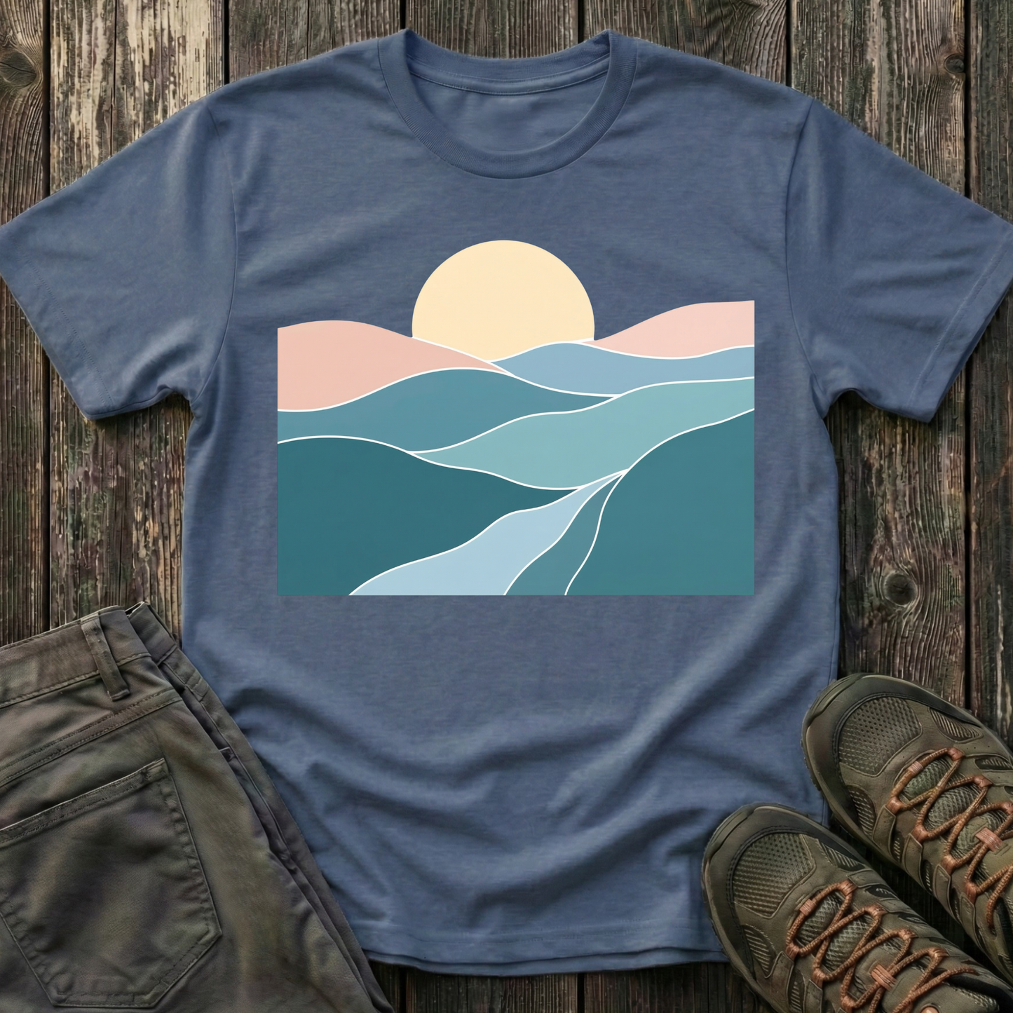 Sunset Over Rolling Hills T-shirt